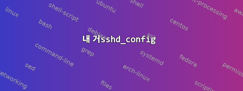 내 거sshd_config