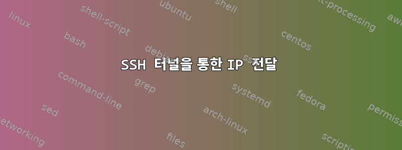 SSH 터널을 통한 IP 전달