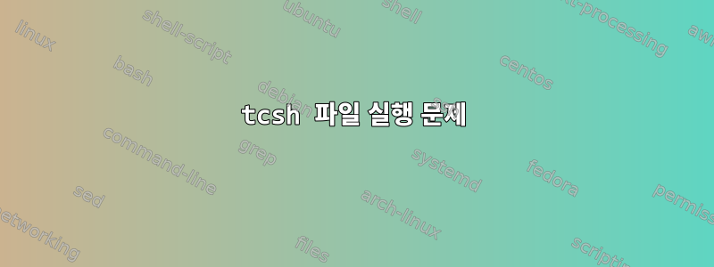 tcsh 파일 실행 문제