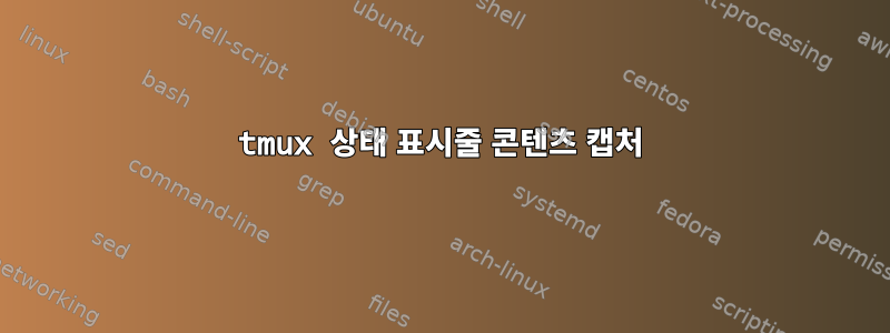 tmux 상태 표시줄 콘텐츠 캡처