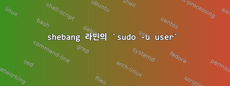 shebang 라인의 `sudo -u user`