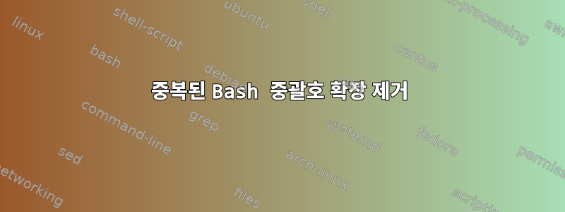 중복된 Bash 중괄호 확장 제거