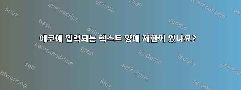 에코에 입력되는 텍스트 양에 제한이 있나요?