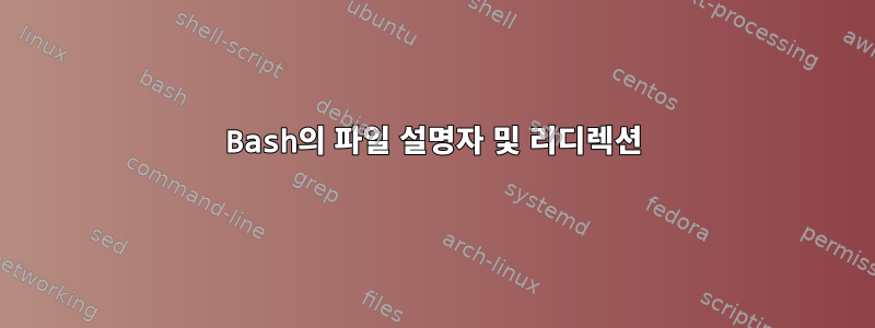 Bash의 파일 설명자 및 리디렉션