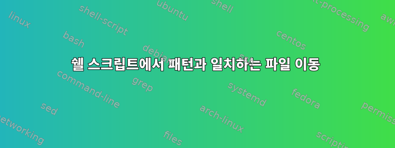 쉘 스크립트에서 패턴과 일치하는 파일 이동