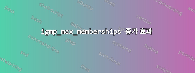 igmp_max_memberships 증가 효과