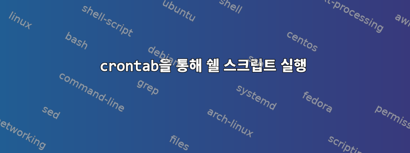 crontab을 통해 쉘 스크립트 실행