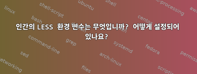 인간의 LESS 환경 변수는 무엇입니까? 어떻게 설정되어 있나요?