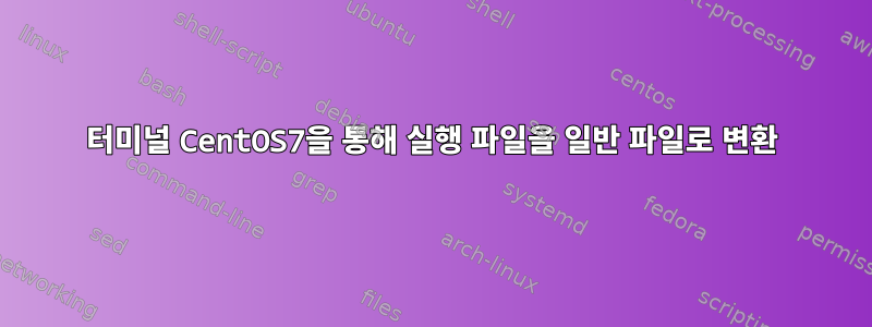 터미널 CentOS7을 통해 실행 파일을 일반 파일로 변환