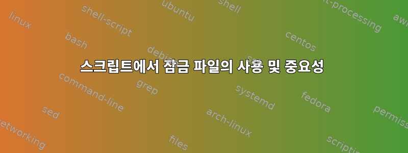 스크립트에서 잠금 파일의 사용 및 중요성