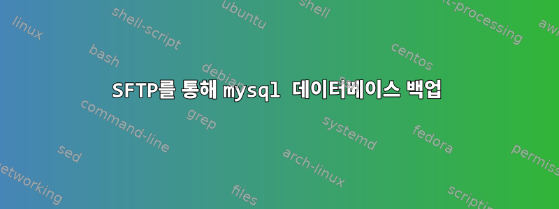 SFTP를 통해 mysql 데이터베이스 백업