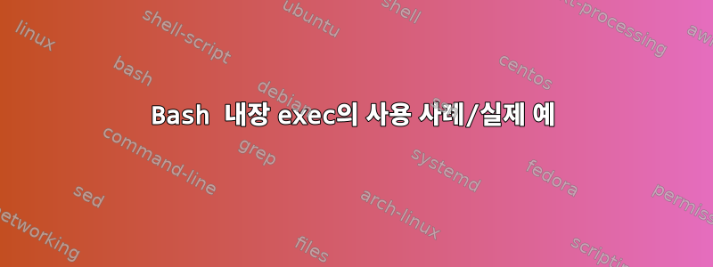 Bash 내장 exec의 사용 사례/실제 예