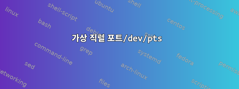 가상 직렬 포트/dev/pts