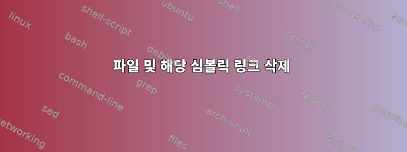 파일 및 해당 심볼릭 링크 삭제