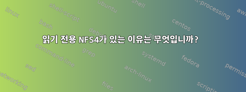 읽기 전용 NFS4가 있는 이유는 무엇입니까?