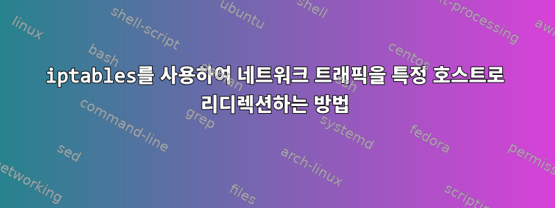 iptables를 사용하여 네트워크 트래픽을 특정 호스트로 리디렉션하는 방법