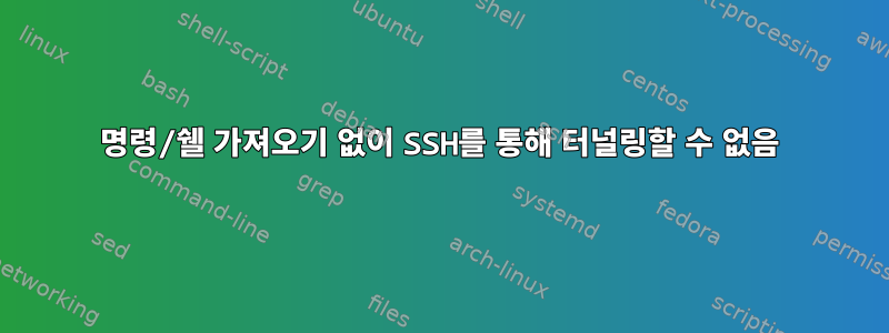 명령/쉘 가져오기 없이 SSH를 통해 터널링할 수 없음