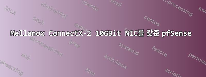 Mellanox ConnectX-2 10GBit NIC를 갖춘 pfSense