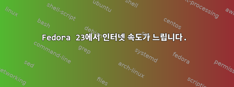 Fedora 23에서 인터넷 속도가 느립니다.