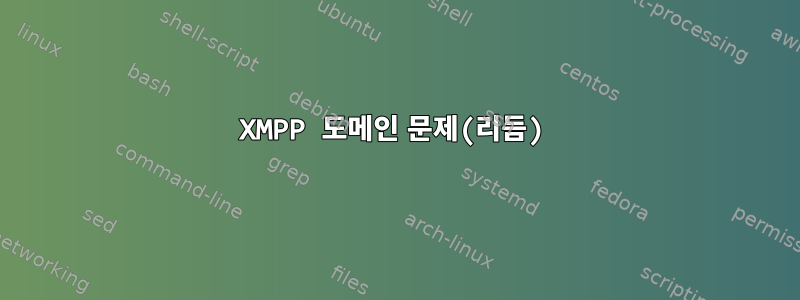 XMPP 도메인 문제(리듬)