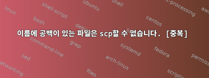 이름에 공백이 있는 파일은 scp할 수 없습니다. [중복]