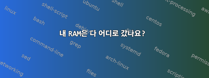 내 RAM은 다 어디로 갔나요?