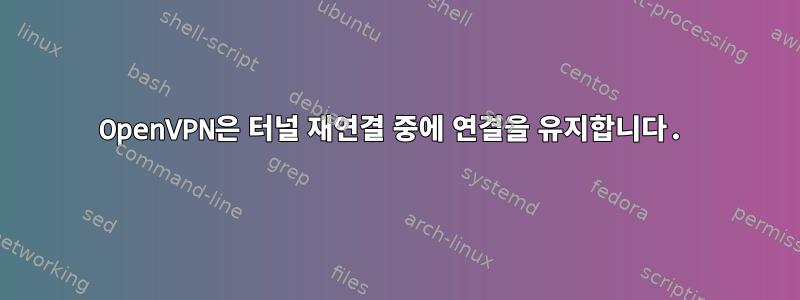 OpenVPN은 터널 재연결 중에 연결을 유지합니다.