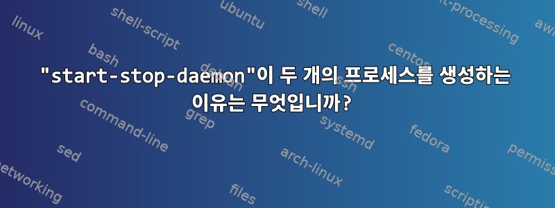 "start-stop-daemon"이 두 개의 프로세스를 생성하는 이유는 무엇입니까?