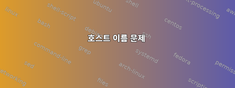 호스트 이름 문제