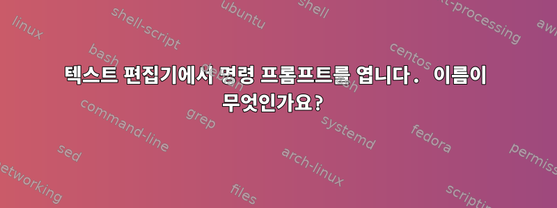 텍스트 편집기에서 명령 프롬프트를 엽니다. 이름이 무엇인가요?