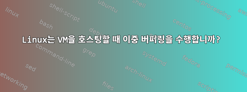 Linux는 VM을 호스팅할 때 이중 버퍼링을 수행합니까?