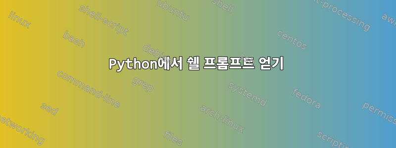 Python에서 쉘 프롬프트 얻기