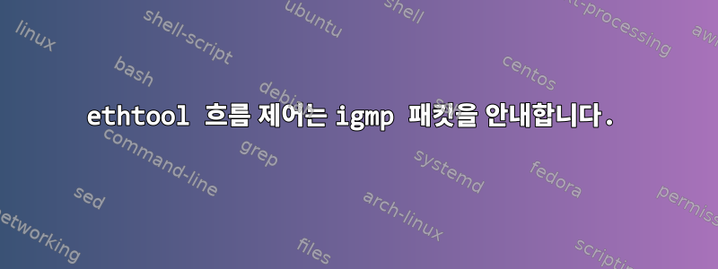 ethtool 흐름 제어는 igmp 패킷을 안내합니다.