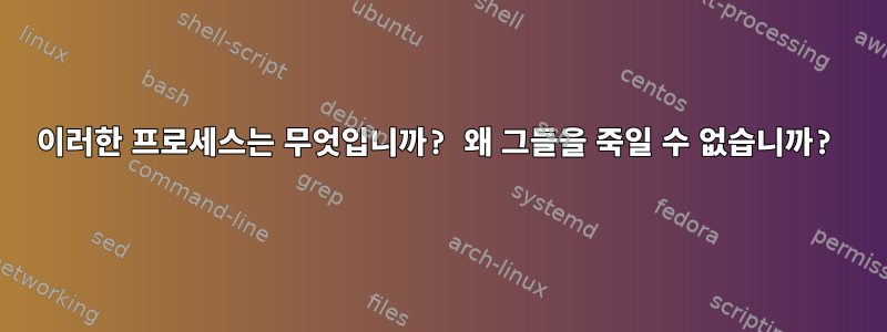 이러한 프로세스는 무엇입니까? 왜 그들을 죽일 수 없습니까?