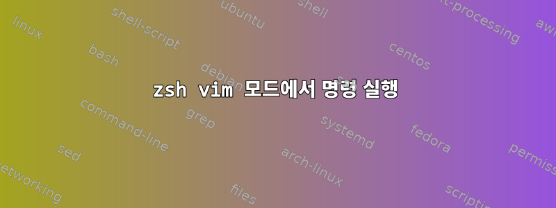 zsh vim 모드에서 명령 실행