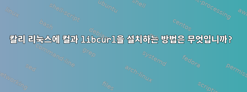 칼리 리눅스에 컬과 libcurl을 설치하는 방법은 무엇입니까?