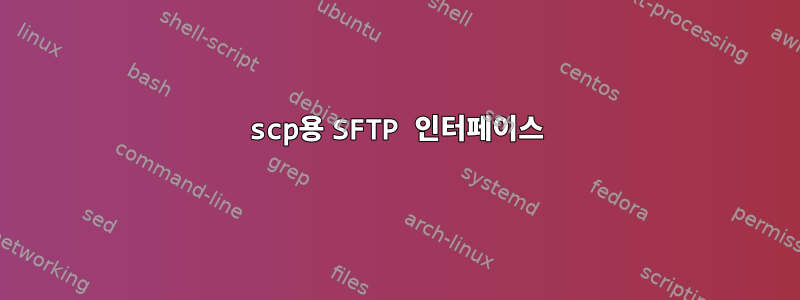 scp용 SFTP 인터페이스