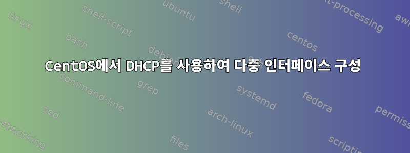 CentOS에서 DHCP를 사용하여 다중 인터페이스 구성