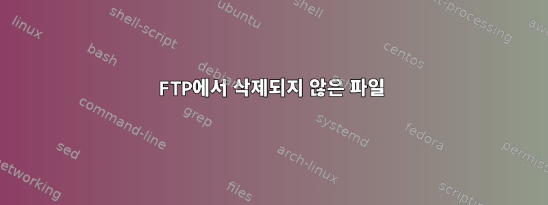 FTP에서 삭제되지 않은 파일