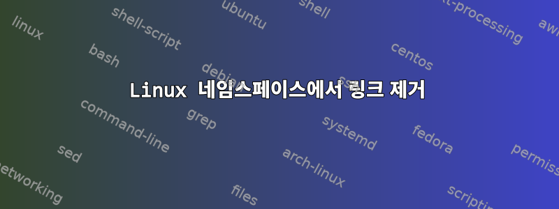 Linux 네임스페이스에서 링크 제거