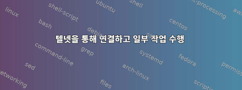 텔넷을 통해 연결하고 일부 작업 수행