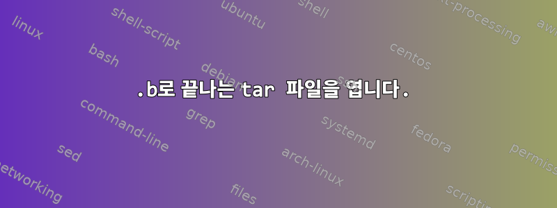 .b로 끝나는 tar 파일을 엽니다.