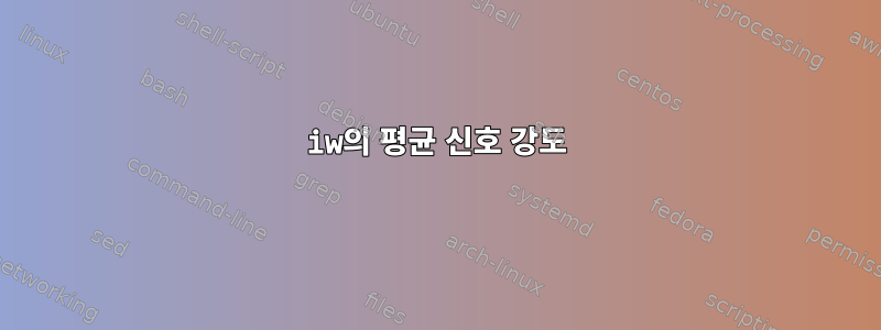 iw의 평균 신호 강도