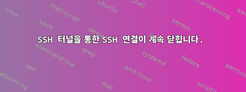 SSH 터널을 통한 SSH 연결이 계속 닫힙니다.