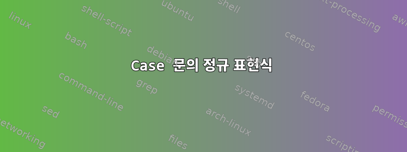 Case 문의 정규 표현식