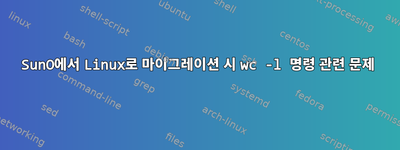 SunO에서 Linux로 마이그레이션 시 wc -l 명령 관련 문제