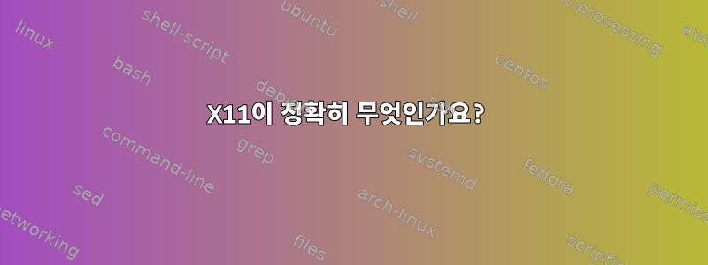 X11이 정확히 무엇인가요?