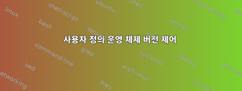 사용자 정의 운영 체제 버전 제어