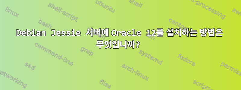 Debian Jessie 서버에 Oracle 12를 설치하는 방법은 무엇입니까?