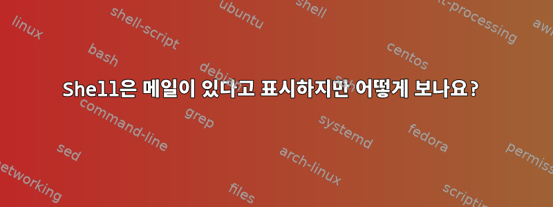 Shell은 메일이 있다고 표시하지만 어떻게 보나요?